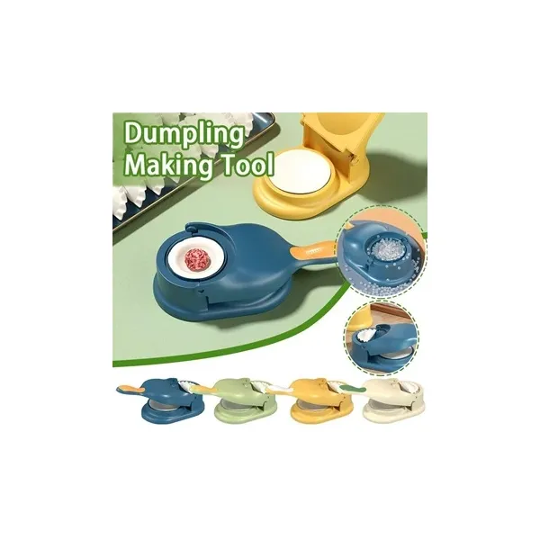 2-in-1 Momo Maker Machine & Dumpling Moulds - Effortless Stainless Steel Dough Press & Wrapper Cutter for Perfect Momos & Dumplings