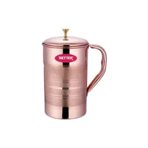 Better Riti Pure Copper Water Jug (Tamba Pitcher) - Elegant Design, Leak-Proof & Health-Boosting for Daily Hydration