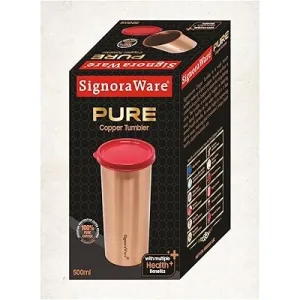 Signoraware Copper Tumbler: Sustainable & Safe Hydration | Eco-Friendly, Leak-Proof & Rust-Free Tamba Bottle (Set of 1)