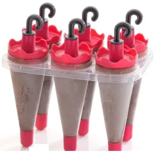 6-in-1 Umbrella Style Ice Candy & Kulfi Maker - Fun, Healthy & Easy Homemade Ice Cream Stick Molds for Kids & Adults