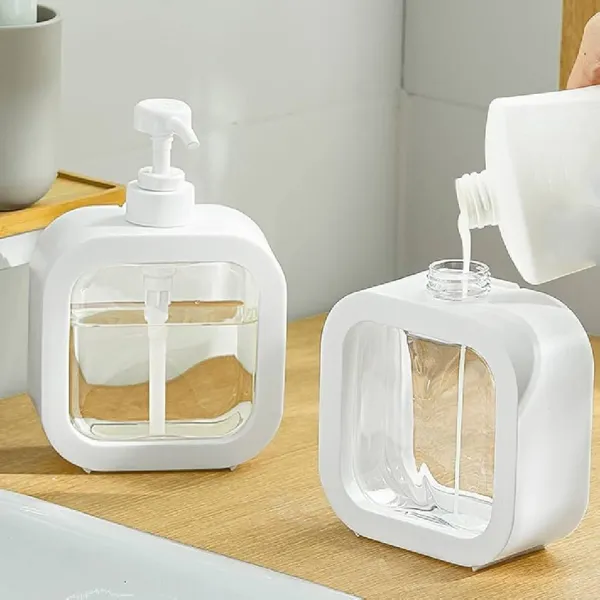 Transparent Refillable Pump Bottles - Portable Travel Dispensers for Shampoo, Soap & Gels