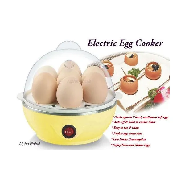 Electric 7-Egg Boiler & Steamer - Multifunctional Egg Cooker & Poacher for Perfect Eggs Every Time