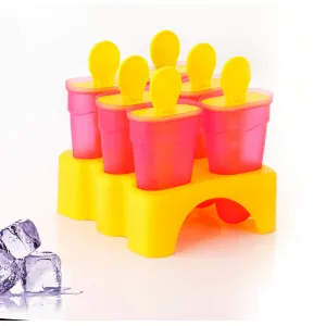 6-Set Reusable Ice Cream & Kulfi Molds for Freezer - 100% Food-Grade Popsicle Makers with Sticks for Healthy Homemade Treats