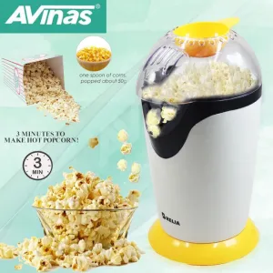 Fresh, Healthy & Delicious Popcorn Maker - Bring the Cinema Experience Home! Quick, Oil-Free Snacking for Movie Nights & Parties
