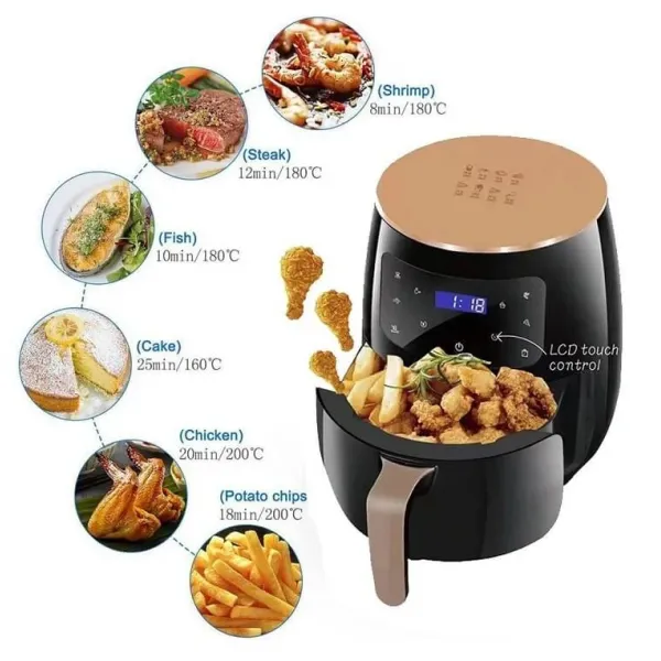 Silver Crest 6L Digital Air Fryer - Healthier Frying, Crispy Results & Family-Sized Capacity for Modern Kitchens