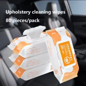 Car Interior Cleaning Wipes - Pack of 80 Gentle & Effective Wipes (18cm x 9cm)