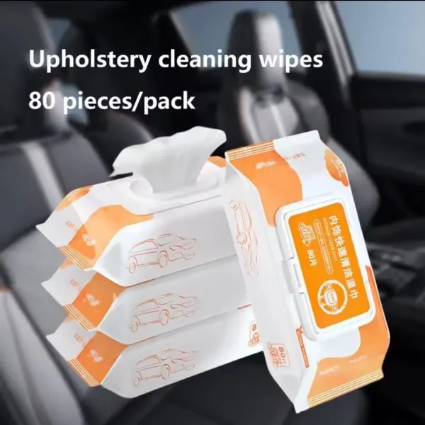 Car Interior Cleaning Wipes - Pack of 80 Gentle & Effective Wipes (18cm x 9cm)