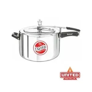 UNITED METALIK Aluminium 5ltr Pressure Cooker - Durable & Safe Kitchen Cookware for Home Cooking