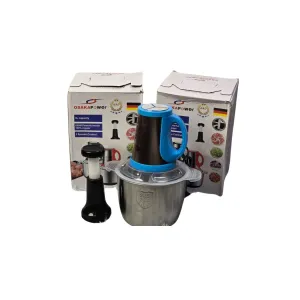 2 in1 Meat grinder Electric and Manual Vegetable Grinder Chopper Blender , Metal Body 4 Blade 650Watt 3L