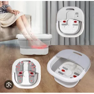 Collapsible Foot Spa Bath Massager with Heat & Vibration