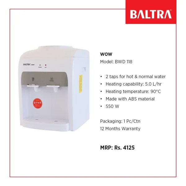 Baltra WOW BWD 118 Tabletop Water Dispenser