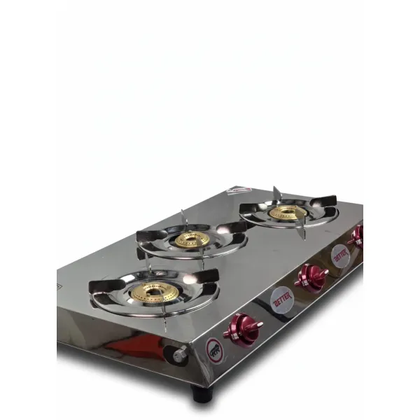 Better T-Rex 3-Burner Stainless Steel Gas Stove - 2 Year Warranty