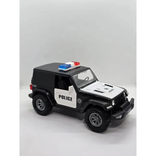 Off-Road RC Police Jeep with Lights & Siren - Rechargeable Remote Control Toy Car