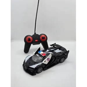 RC Sports Police Car with Opening Doors & Flashing Lights - Remote Control Stunt Vehicle