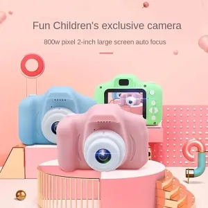 Kids Digital Camera – Rechargeable HD Selfie Camera, Vintage-Style Mini Camera for Toddlers & Children, Fun Gift for Birthdays, Christmas & More