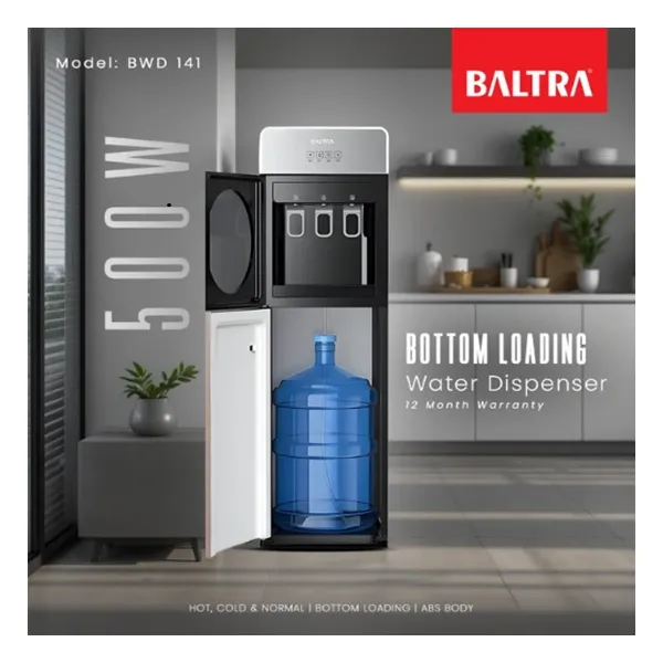Baltra Water Dispenser I 3 Temperature Water Fountain | 3 Tap Water Fountain I Bottom Loading dispenser