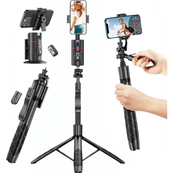 Automatic tracking selfie stick with remote