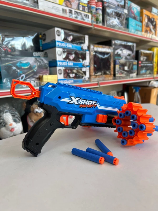 OffGunまとめ売り Zuru X-Shot Insanity Series 1 Motorized Rage Fire Gatlin Gun