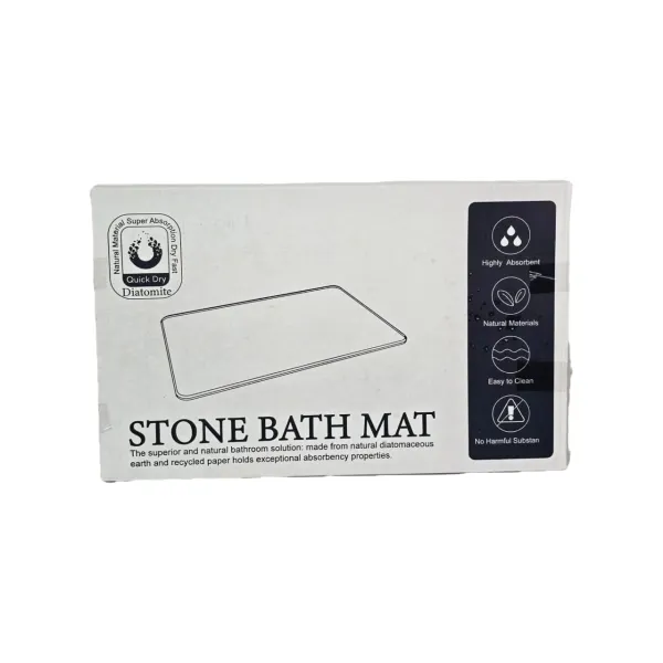 Natural Diatomite Stone Bath Mat - Quick Dry and Highly Absorbent