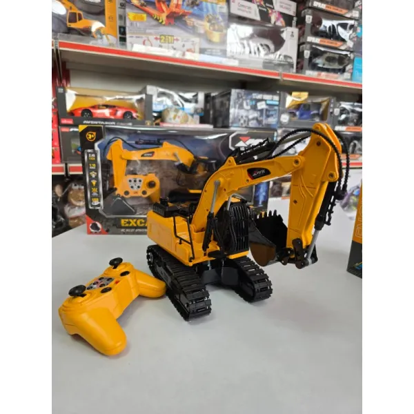 Title: 1:18/1:20 Scale RC Excavator Toy with Water Spray Function & Metal Shovel