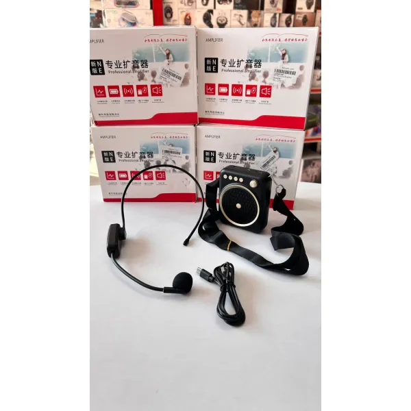 Portable Voice Amplifier with Wired Headset Microphone, Rechargeable Personal PA Speaker