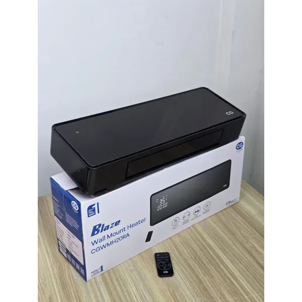 CG Blaze Wall Mount Heater (CGWMH20RA): 2000W PTC Ceramic, Glass Panel & Remote Control