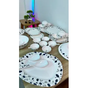 Crockery Junction Round Melamine Dinner Set (39 Pieces)