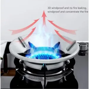 Energy Saving Gas Stove Cover /Windproof Disk/Wind Proof Gas Burner Disk Windproof Gas Stove Burner, Concentrates Flame,