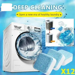 Washing Machine Tablet Cleaner 12 PC Set Stain Dirt Washing Cleaning Drum Clean Detergent Tablet Wash Machine Cleaner