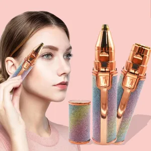  Rechargeable 2 In 1 Eyebrow Trimmer Flawless Facial And Eyebrow Razor For Women Portable And Easy To Use