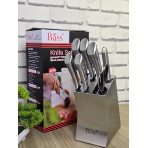 Bass Stainless Steel Knife Set, 7 Pieces - Silver