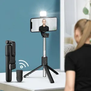 Selfie Stick Tripod Stand 3-in-1 Portable Tripod Mobile Holder with Bluetooth Remote