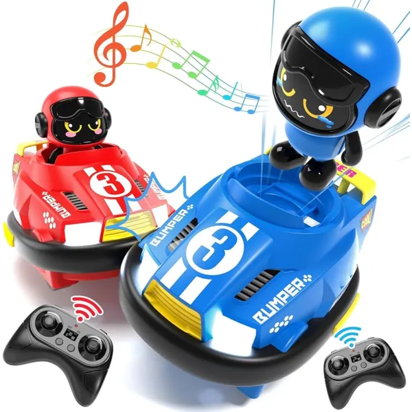 Bumper Car Duel: Remote Control Interactive Ejecting Battle Cars Set