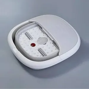  Deluxe Collapsible Foot Spa Massager with Heat, Bubbles, and Massage Rollers