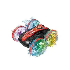 Amphibious Waterproof RC Stunt Car – 4WD Double-Sided Flip & 360° Rotating Land & Water Vehicle