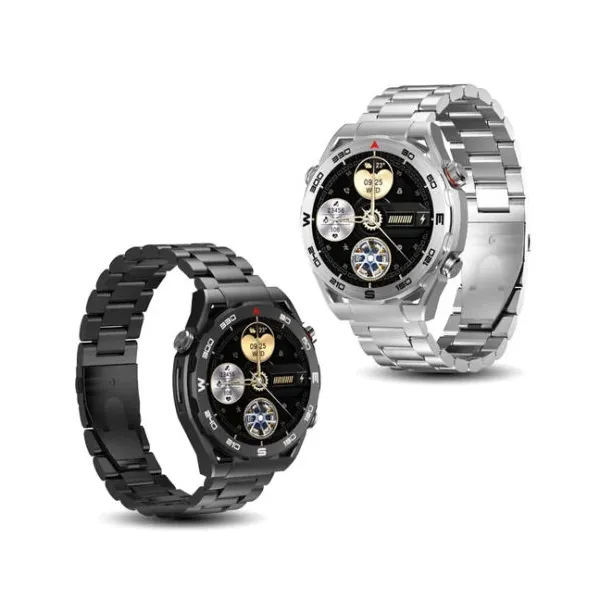 HAVIT M9030 ULTRA AMOLED HD Smartwatch – Premium Stainless Steel Design with Wireless Calling & Charging