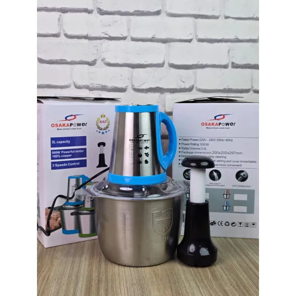 OSAKA POWER 3L Electric Meat Grinder and Food Chopper – 500W Powerful Motor
