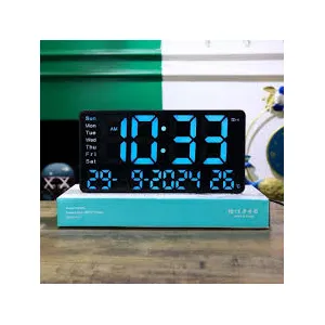 LED Digital Alarm Clock Wall Hang & Display Stand Large Display Digits JH 1404
