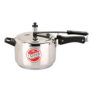 United 3 Litre Pressure Cooker (Silver Aluminium)