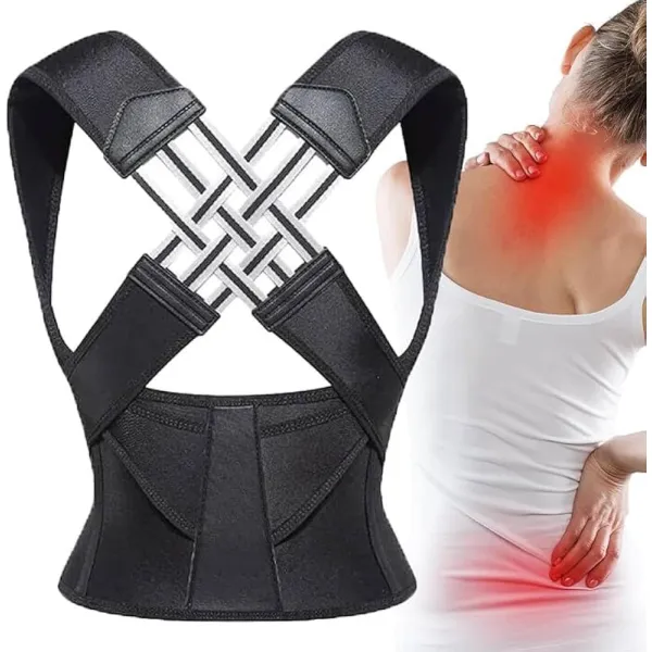 Back Posture Correction Belt, Breathable Lumbar Support Adjustable Sitting Posture Correction Strap, Comfy Brace Posture Corrector For Men And Women