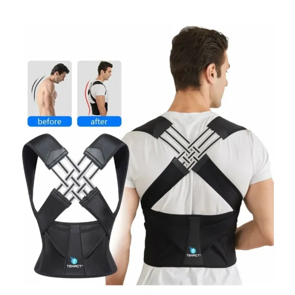 Back Posture Correction Belt, Breathable Lumbar Support Adjustable Sitting Posture Correction Strap, Comfy Brace Posture Corrector For Men And Women