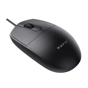 Havit MS73 High Definition Optical Mouse – Ergonomic Wired USB Mouse for Home & Office