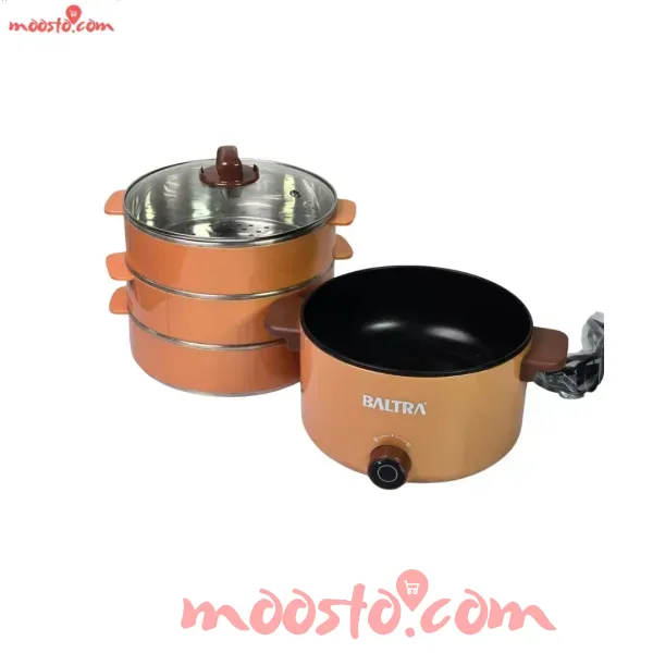 Baltra BFS-102 Dumpling Electric Momo Maker – 3-Tier Steamer with 800W Power & 1-Year Warranty