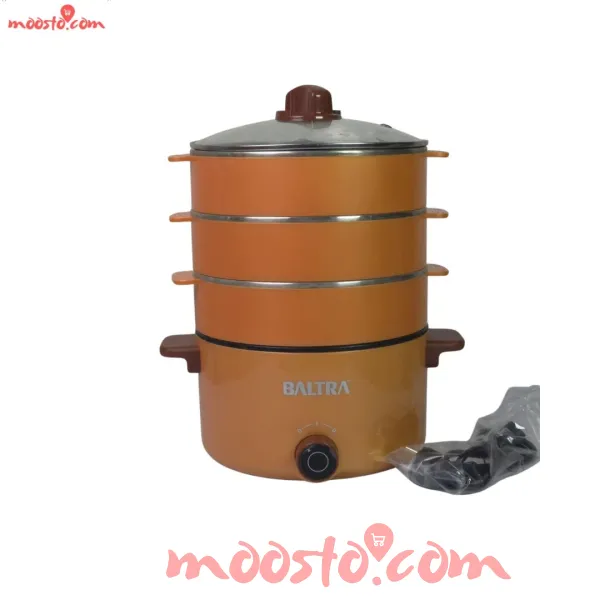 Baltra BFS-102 Dumpling Electric Momo Maker – 3-Tier Steamer with 800W Power & 1-Year Warranty