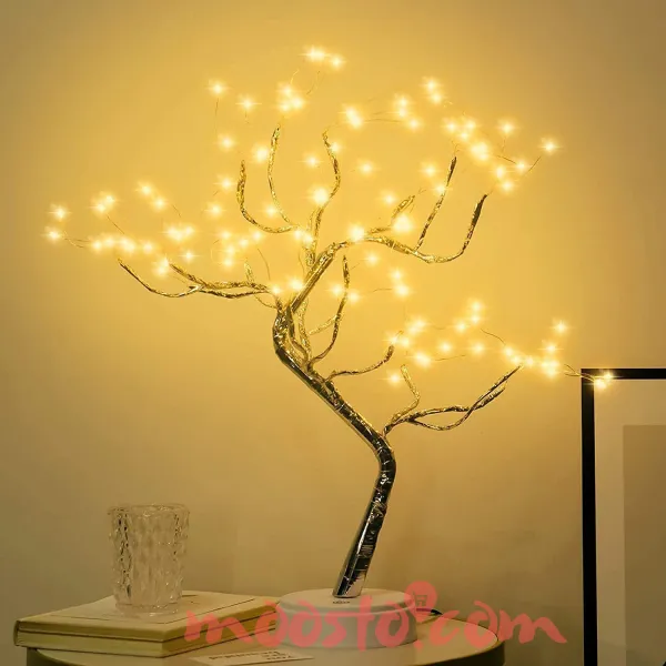  20 Inch Table Top Bonsai Tree Light with 36 Pearl LED – Decorative LED Night Lamp 