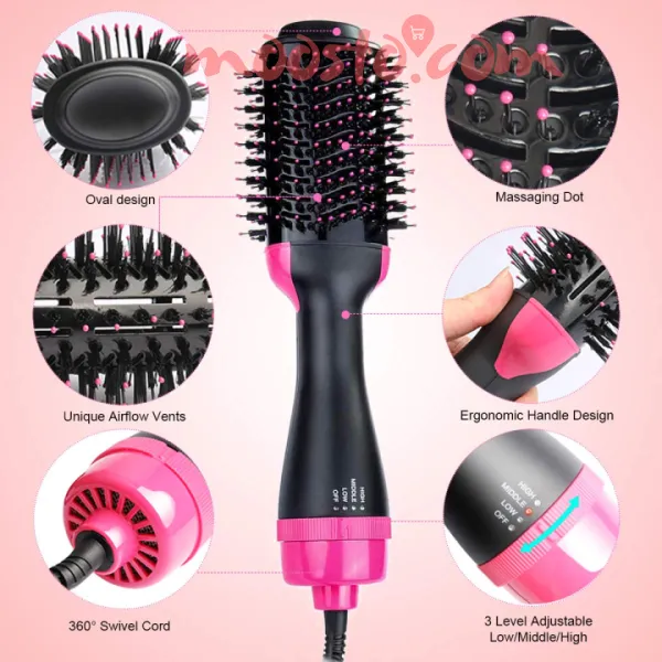 3 in 1 One Step Hair Dryer And Styler Hot Air Brush Hair Straightener
