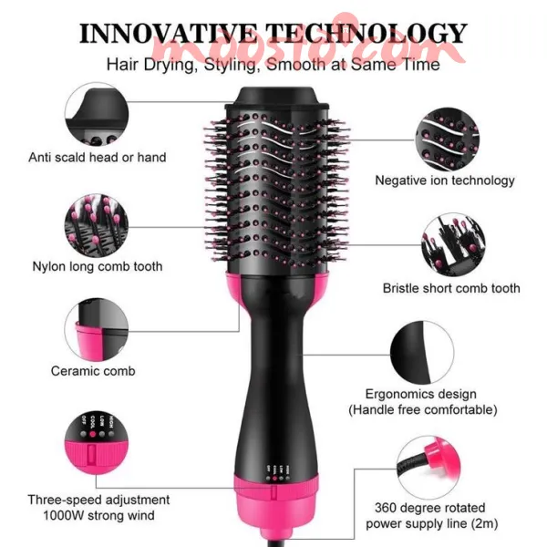 3 in 1 One Step Hair Dryer And Styler Hot Air Brush Hair Straightener