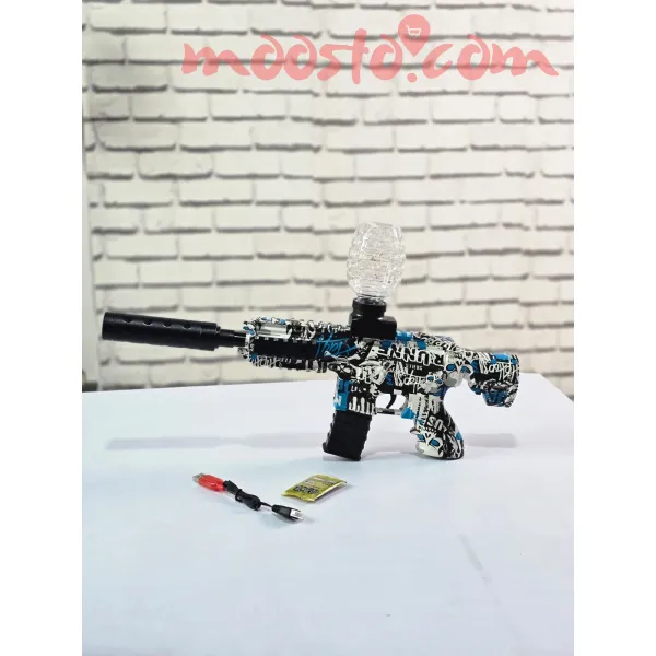 SUPER M416 Electric Gel Ball Blaster – Automatic Orbeez Gun (Blue & White)