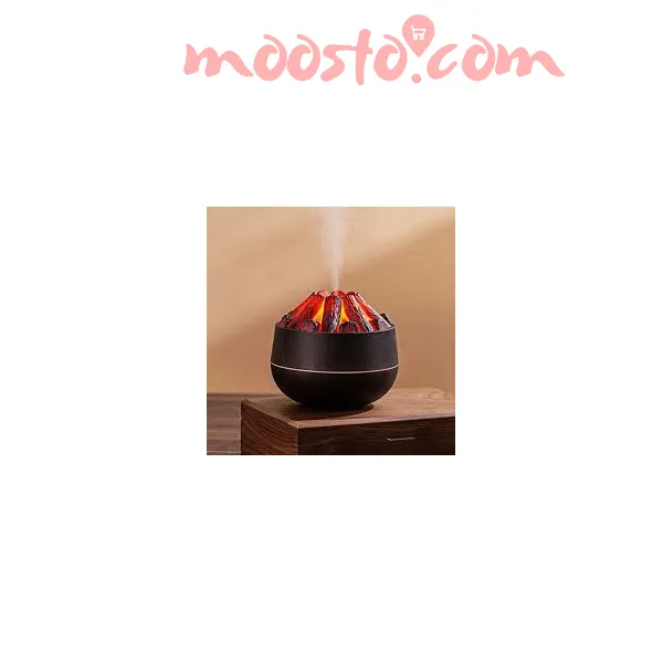 Flame Effect Ultrasonic Humidifier & Aroma Diffuser – 300ml Quiet Air Moisturizer 