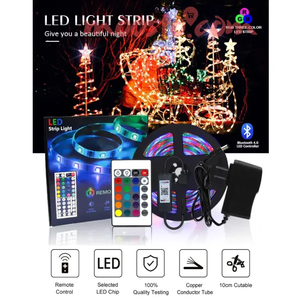 5M RGB 5050 SMD Led Strip Flexible 270 Led Color Changing RGB Led Light Strip Powerful, Bright, And Long Lasting Lights